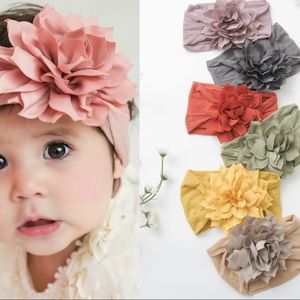 3 Dahlia big flower nylon headbands